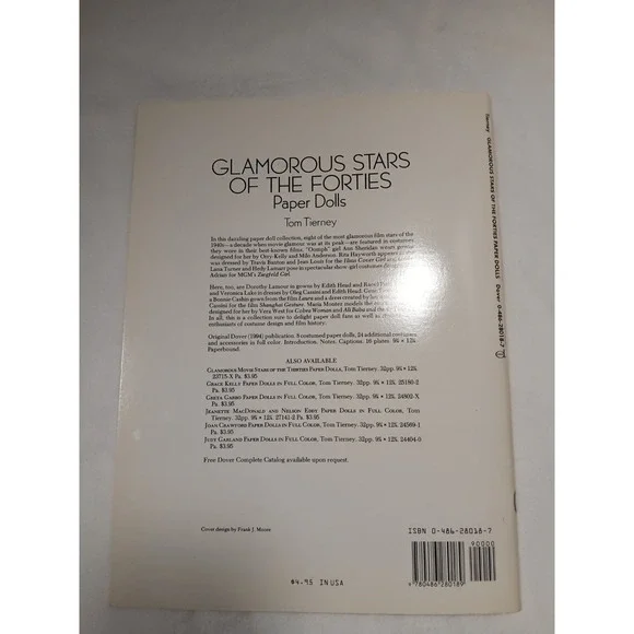 Paper Dolls Glamorous Stars Of‎ The Forties Paperback Tom Tierney - Picture 2 of 6